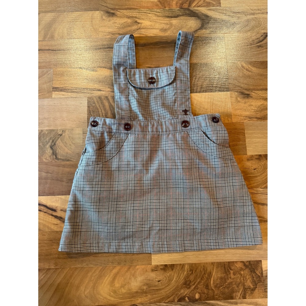 Neck & Neck Junior Plaid Pinafore Dress Kids 18M Grey Glen‎ Check Jumper classic